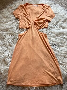 Abercrombie & Fitch Women’s Peach Cutout Knit Dress
